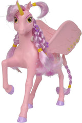 Simba 109480092 - Mia and Me Unicorn Kyara, med rörliga vingar, hårspännen och stylingborste, 20 cm, 3+, rosa