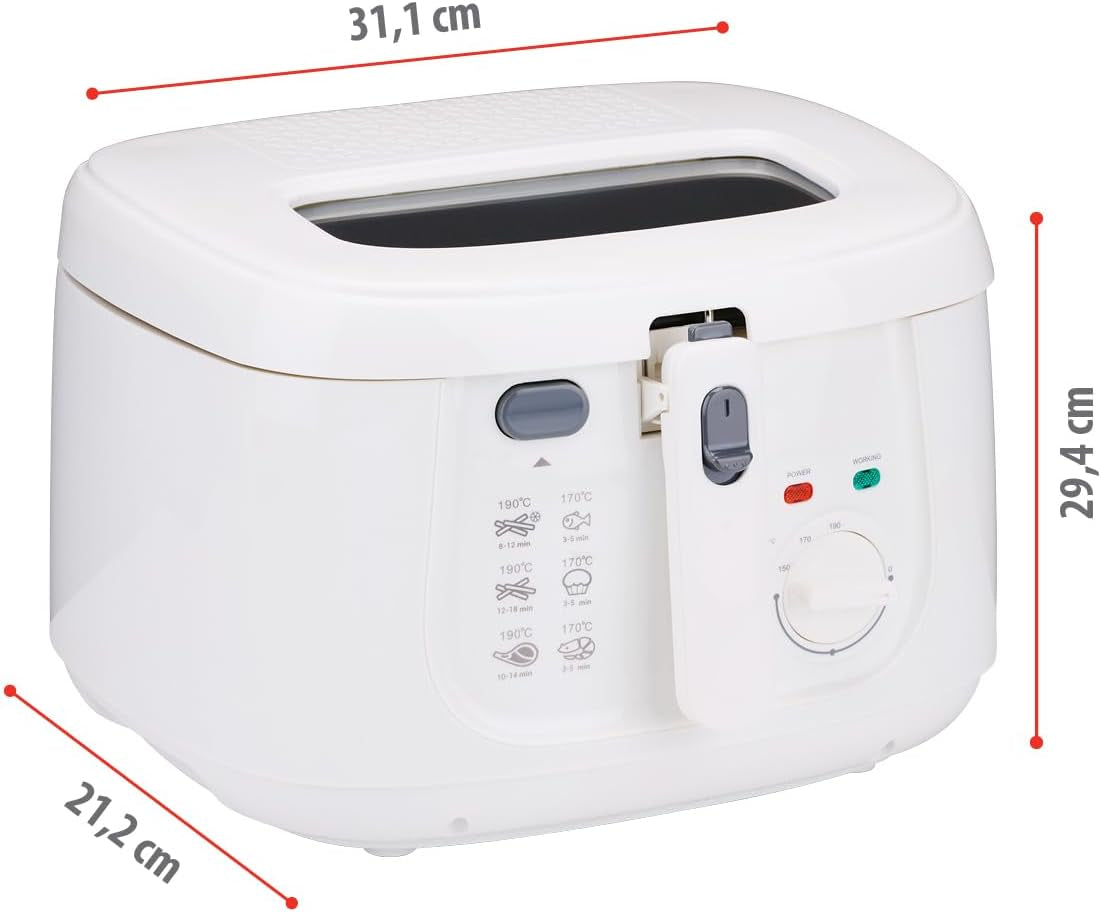 Alpina Deep Fat Fryer 2,5L DF-165, 1800W - Justerbar temperatur upp till 190°C Vitvaror Naty Shop
