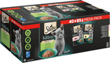 Sheba våtfoder för kattungar, i olika påsar, med lax (MSC) och kyckling i sås, multipack 40x85g