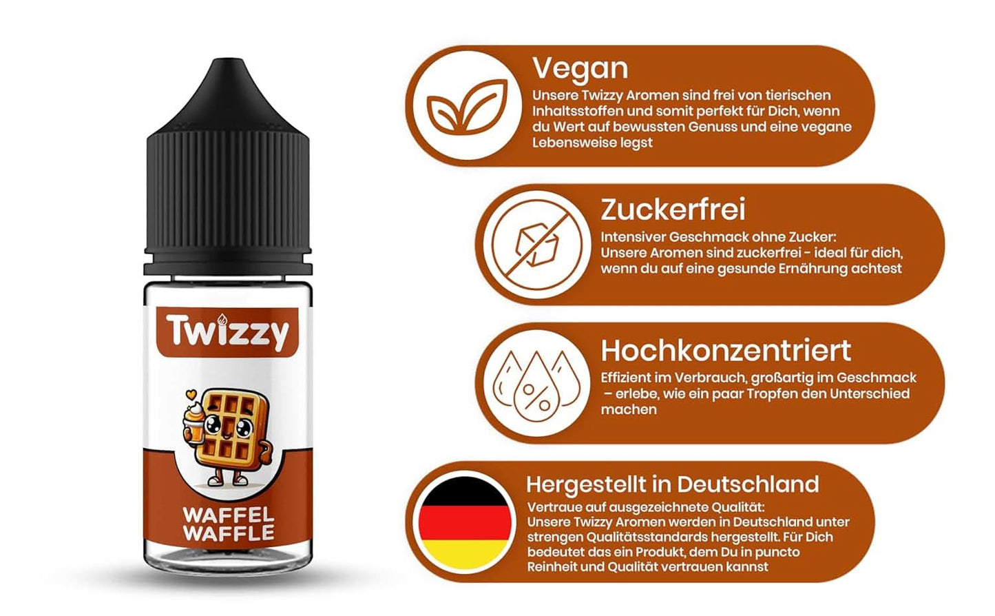 Twizzy Waffle Food Flavoring - 30 ml - Intensiv arom - Idealisk för bakning Arome Naty Shop