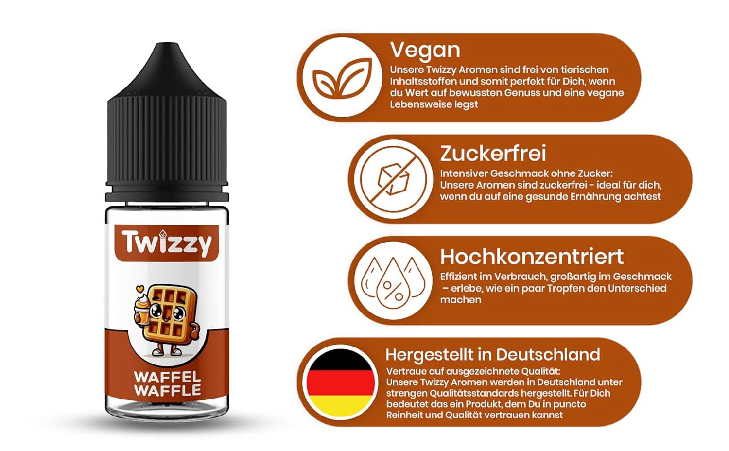 Twizzy Waffle Food Flavoring - 30 ml - Intensiv arom - Idealisk för bakning Arome Naty Shop