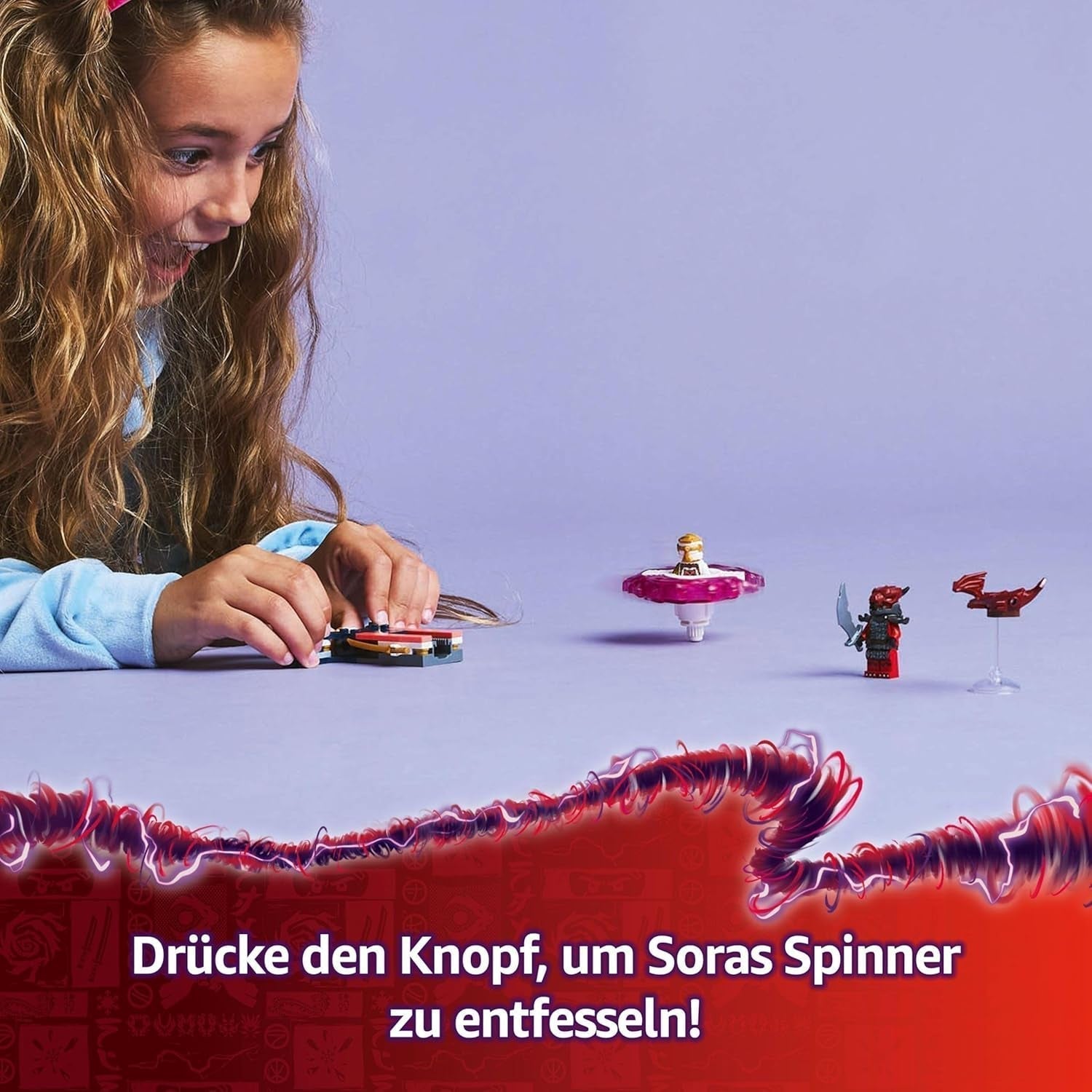 LEGO NINJAGO Soras Dragon Spinjitzu Spinner - Action Ninja Toy med 2 minifigurer - Litet lekset för barn - Presentidé för pojkar och flickor 6 år gamla 71824 Byggset Besuche den LEGO-Store