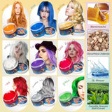 Temporary Green Hair Dye - Hårfärgsvax, hårton för män kvinnor, naturligt hårpomada, Color Clip Hårfärgningsvax för Crazy Party Hårfärg (4,23 oz, Grön) Naty Shop Hårfärgning