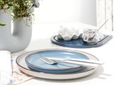 CreaTable, 21016, Modern Scandic Blue-Grey Series, 16-delad servisset, Porslinskombinationsservice, Diskmaskin och mikrovågssäker, Kvalitetstillverkning