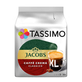 Tassimo Kapseln Jacobs Caffè Crema Classico XL, 5 x 16 dynor, 80 Kaffeekapseln