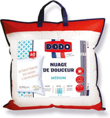 DODO Premium Kudde, 60 X 60 Cm, Medium Comfort, Cloud De Douceur Kudde | Kvalstersäker och fluffig | Percale Cotton + Piping Maskintvättbar i 40 °C Naty Shop standardkuddar