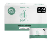 Naïf Plastikfreie Feuchttücher 432 Stück (8Er X 54 Feuchttuch) - Pflege Für Babypo, Körper Und Gesicht - 99% Aus Wasser - 0% Parfüm Und Alkohol - Nachhaltige Feuchttücherbox Eukalyptus Sensitiv Naty Shop 54 Stück (16Er Pack) Vatten