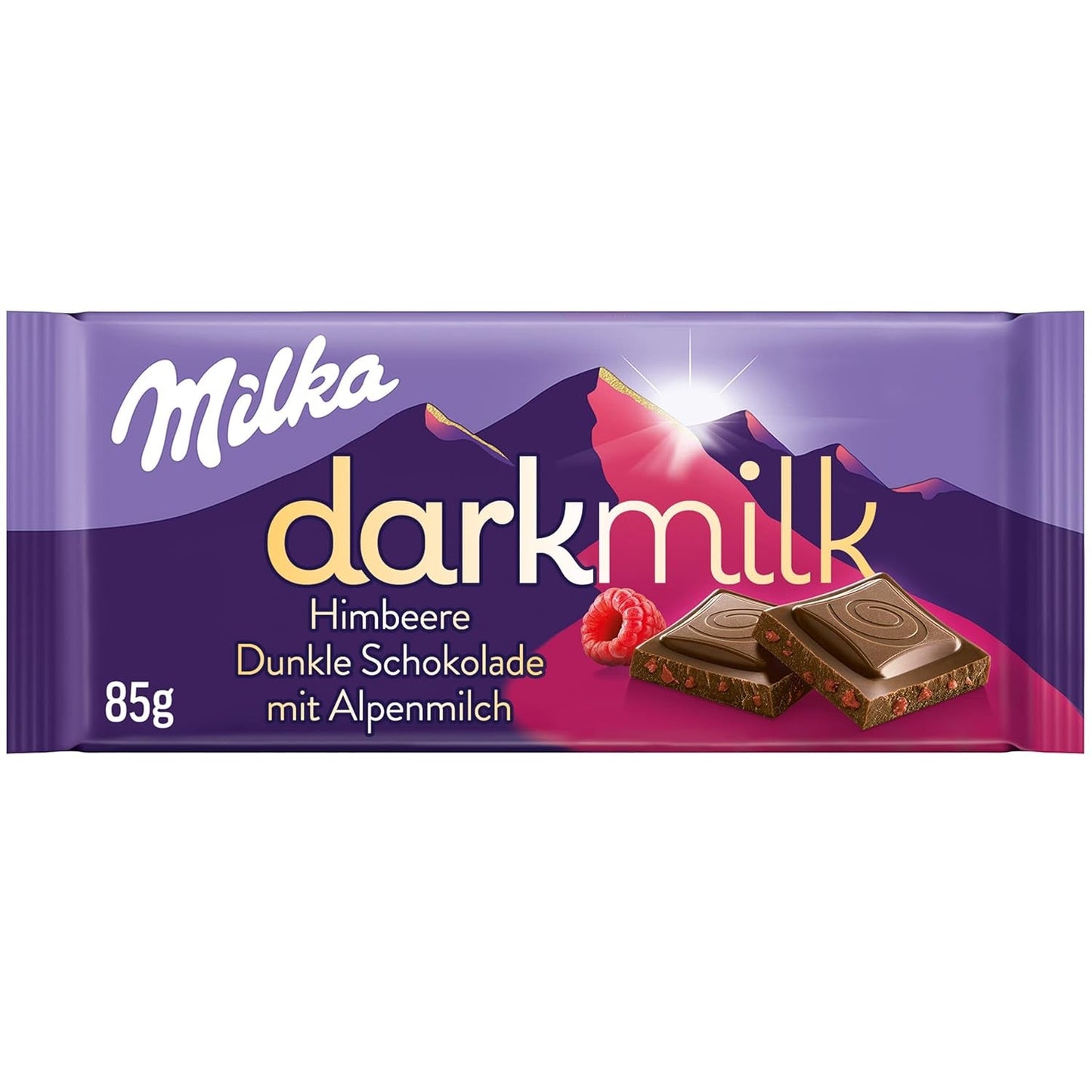 Milka Black Milk – alpin svart choklad med mjölk och krämig nougatfyllning – 85g (5-pack)