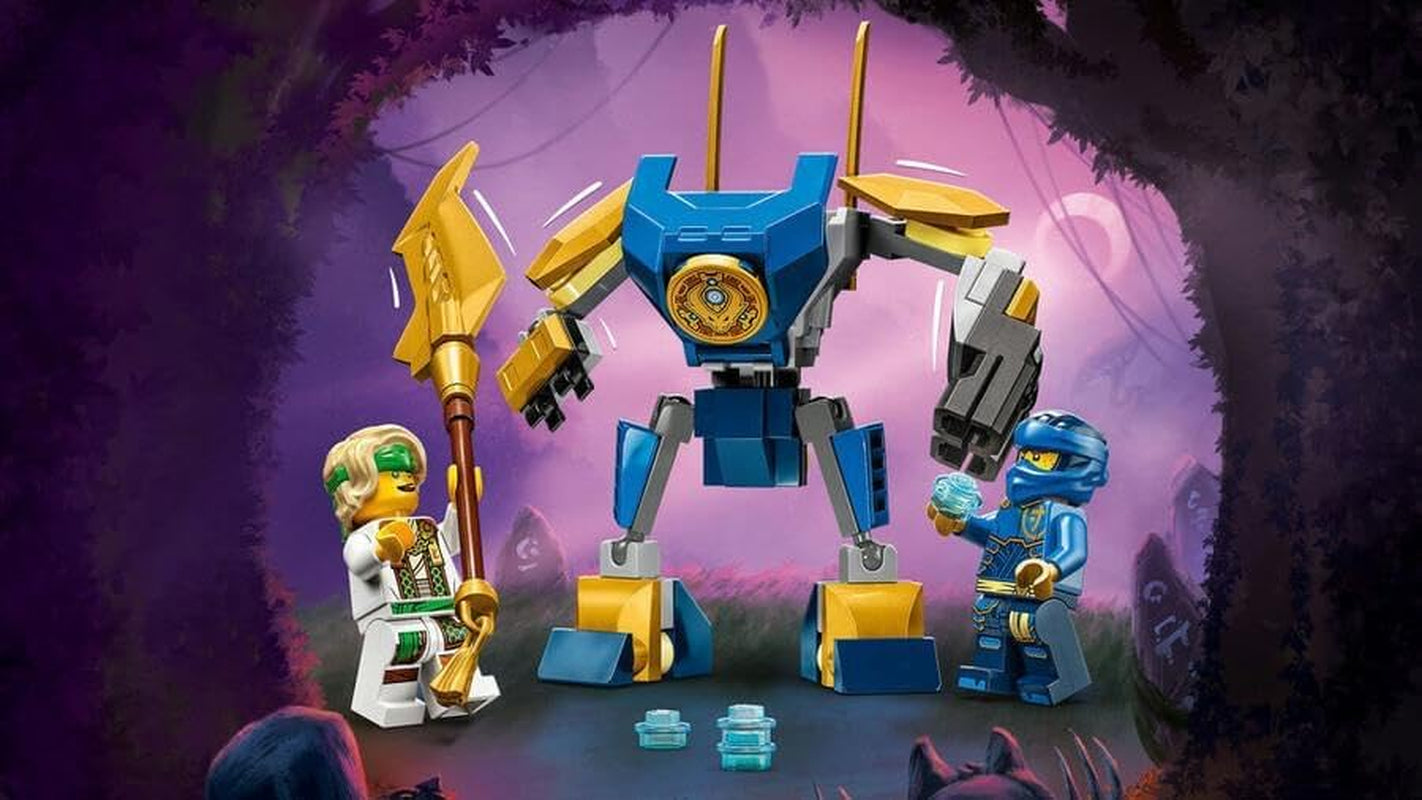 LEGO NINJAGO Jay Battle Mech, ninja leksak för barn med figurer, inklusive Jay minifigur med mini katana, actionfigurer och mek, liten present till kreativa pojkar och flickor från 6 år 71805 Byggset Besuche den LEGO-Store