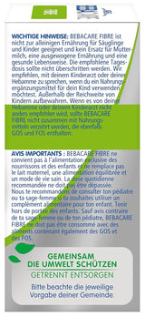 BEBACARE FIBER glutenfritt kosttillskott för skonsam matsmältning, kosttillskott för spädbarn från födseln och små barn, 1x (20 x 2,2g)