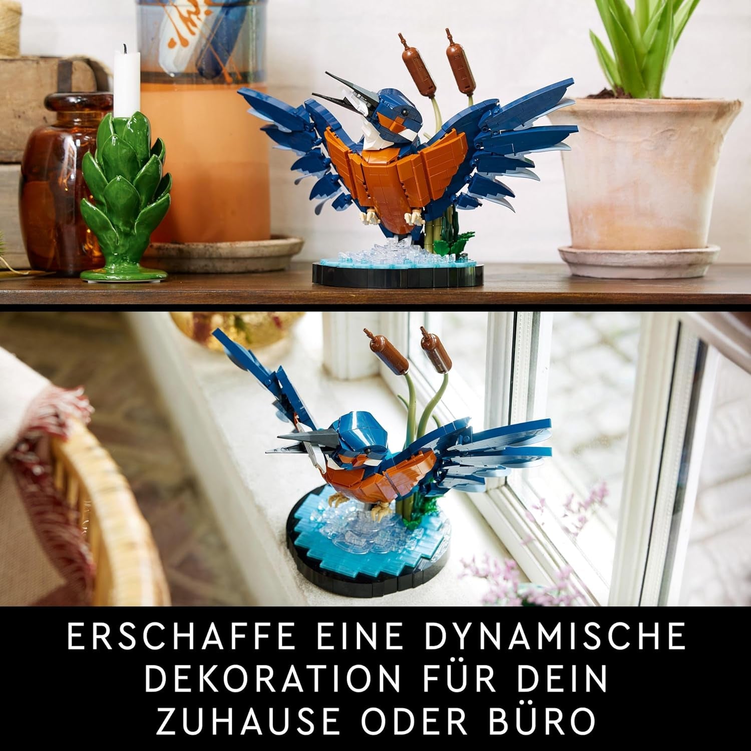 LEGO Icons Kingfisher modellbyggsats för vuxna, fågelfigur för vardagsrum eller kontor, hem- och kontorsdekorationer, present till fågelälskare och ornitologer, kvinnor och män 10331 byggset Besuche den LEGO-Store