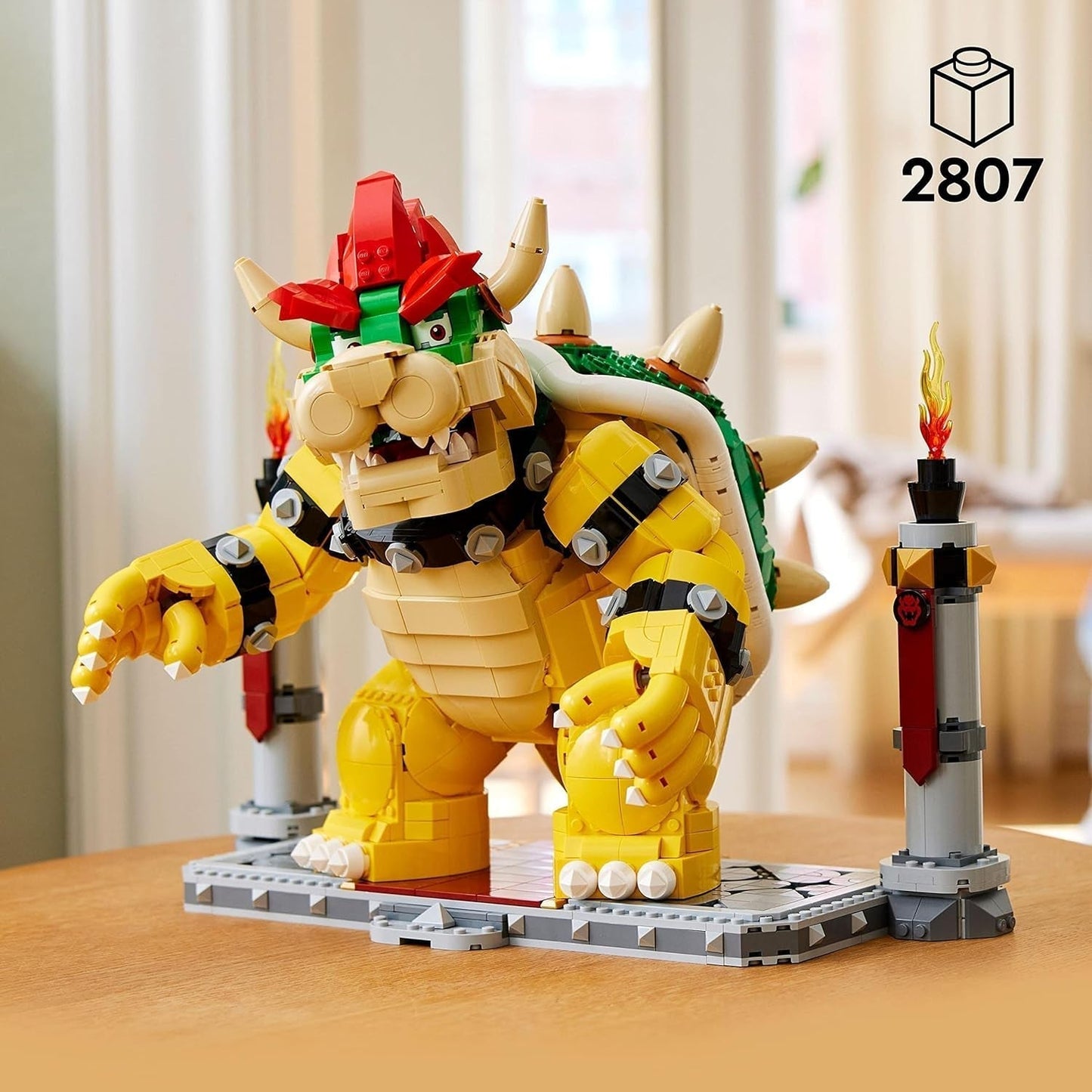 LEGO Super Mario The Mighty Bowser 3D-modellsats Stort samlarobjekt actionfigurset inklusive duellplattform Presentidé för fans Visa som rumsdekor 71411 Byggset Besuche den LEGO-Store
