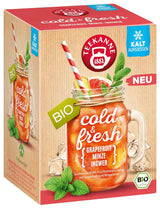 Teekanne Cold & Fresh BIO 4Er Mix - Med de nya varianterna citron-mint, persika-maracuja, apelsin-rosmarin, grapefrukt-mint-ingfära (4 X 45G)