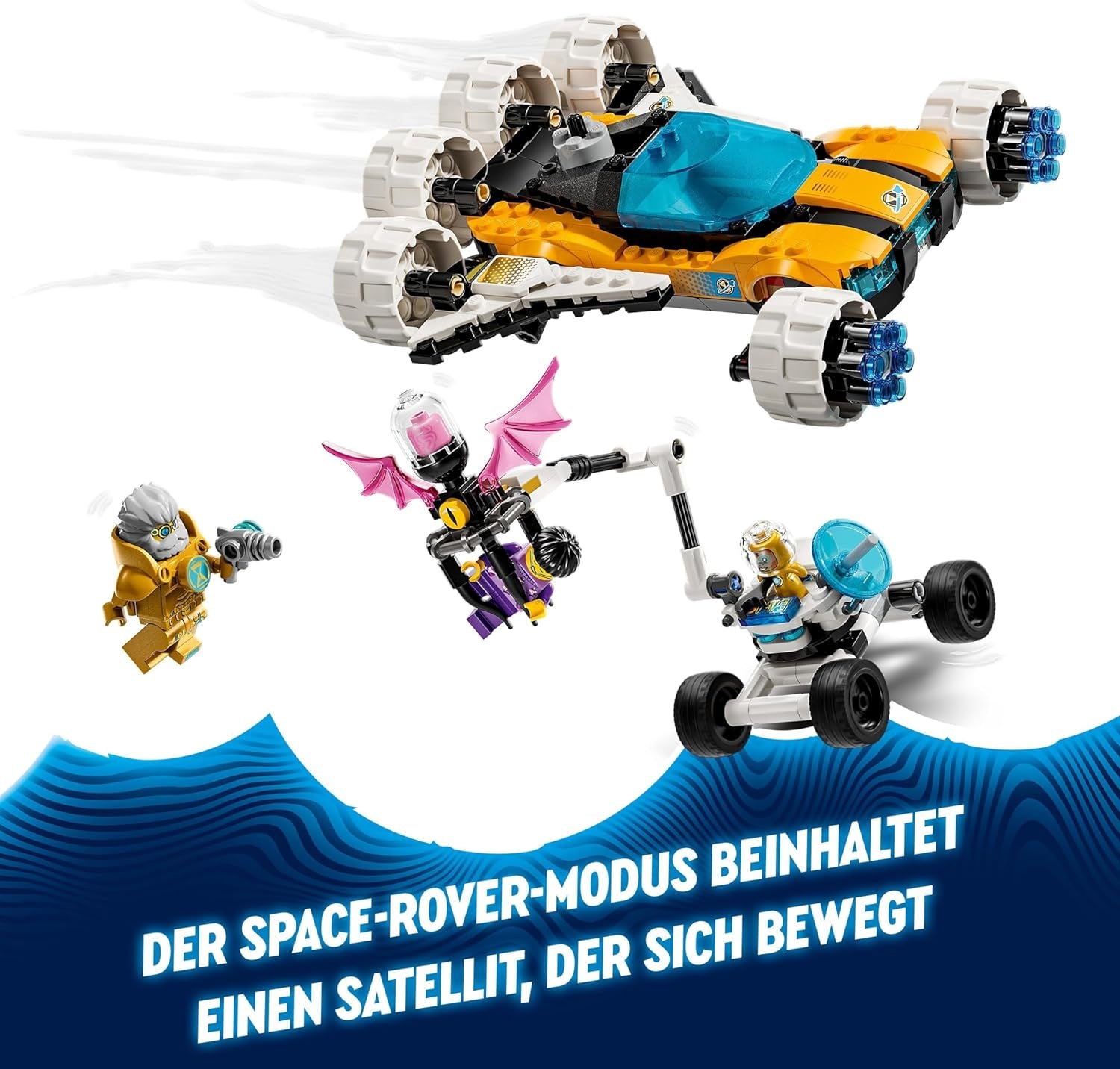 LEGO Dreamzzz 2-i-1 Mr Oz's rymdbuggy-leksaksbil eller rymdfärja-set innehåller Mr Oz, Albert och Jayden minifigurer, rymdpresent för barn 8+ 71475 Byggset Besuche den LEGO-Store