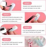 500 st 3D Nägel Charm Schleifen Charms Nägel Nail Art Charms Schleife Nagel Charms Nägel Nail Art Schleifen Nageldekorationen Mit Aufnahmewerkzeug Für Frauen Und Mädchen Nagel-Diy-Zubehör