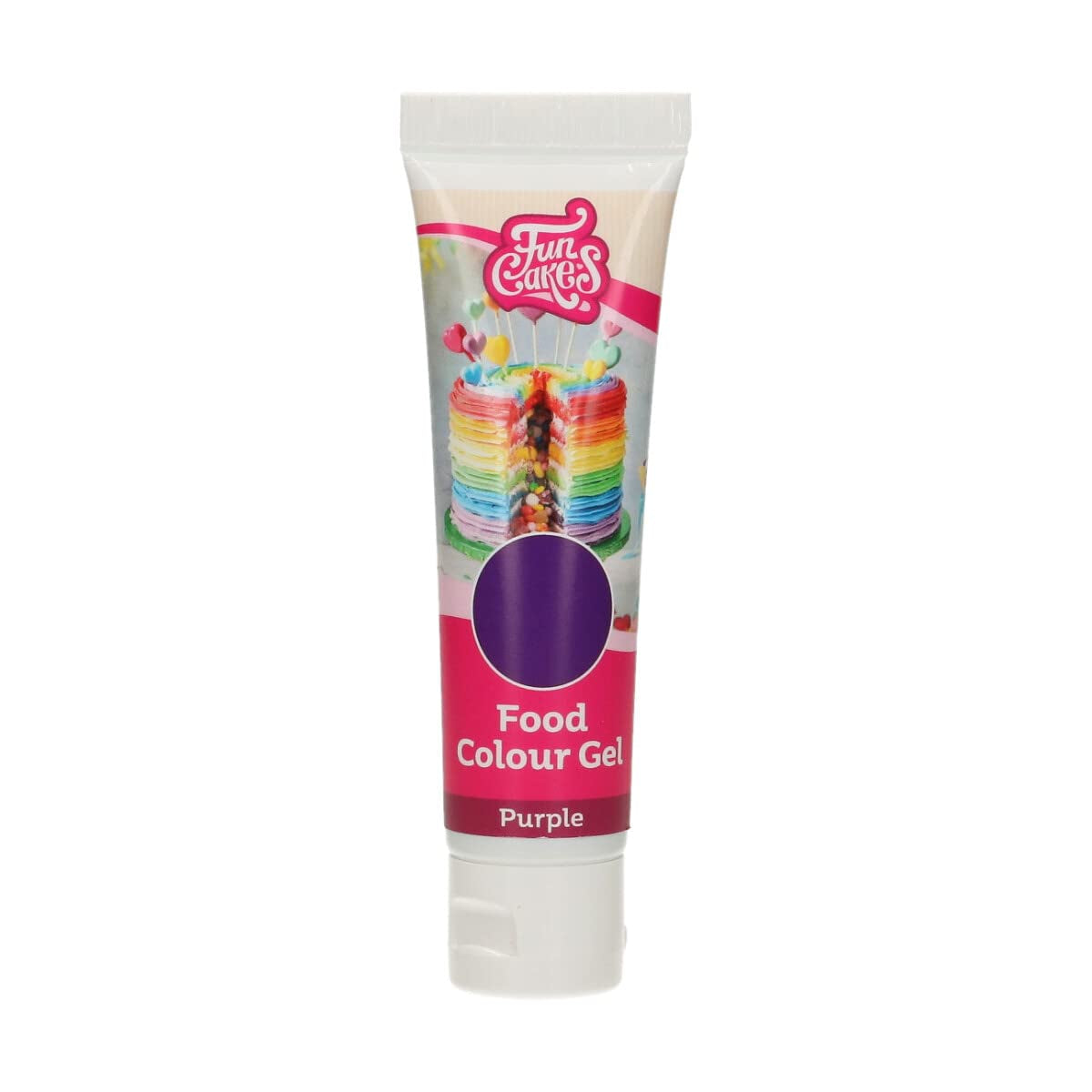 Funcakes Food Color Gel Violet: Högkoncentrerad karamellfärg för deg, grädde, fondant och marsipan. Enkel dosering. En droppe för att skapa livfulla färger. Halal. 30 g.