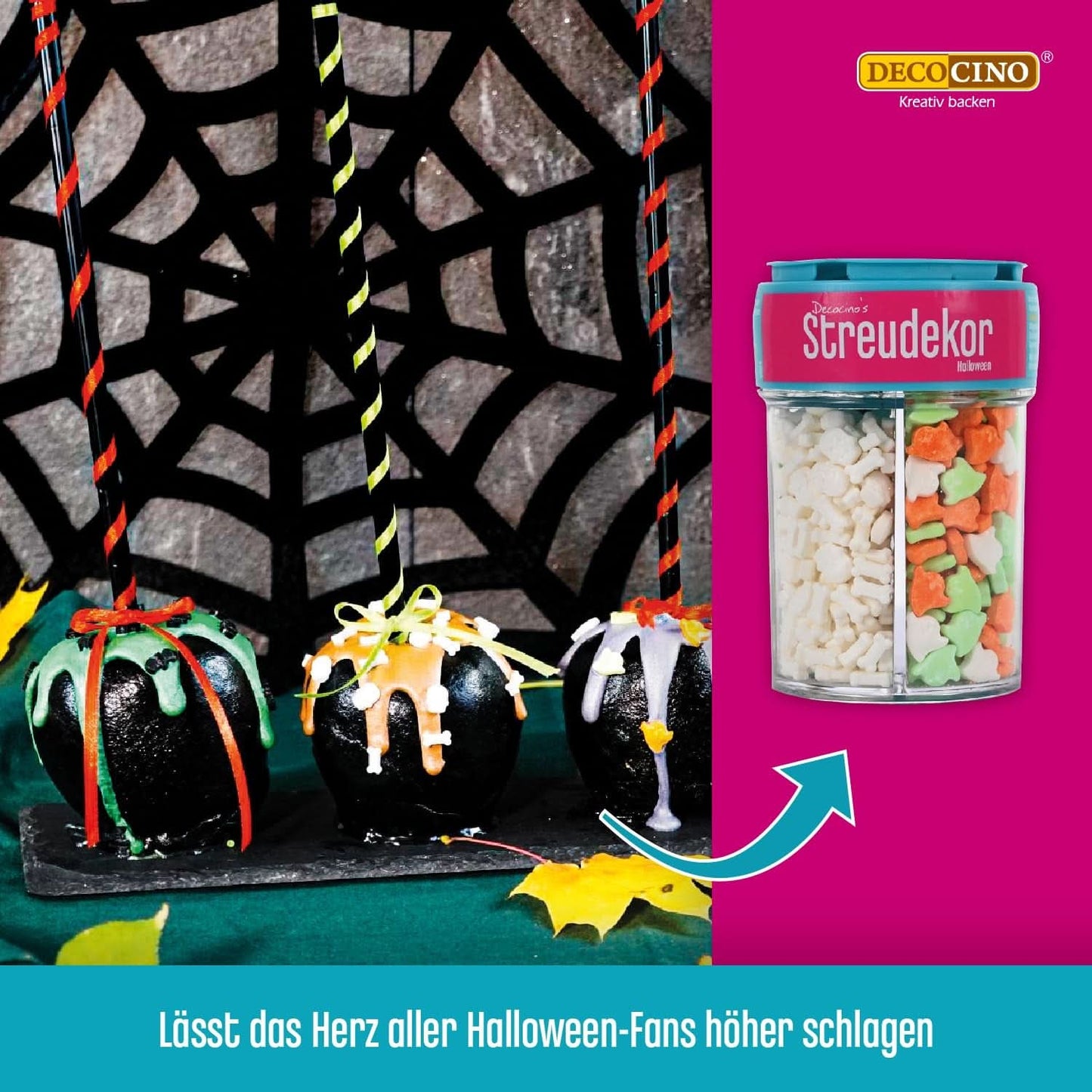Decocino Halloween Strössel, flerfärgat, 120 gram Strössel Naty Shop