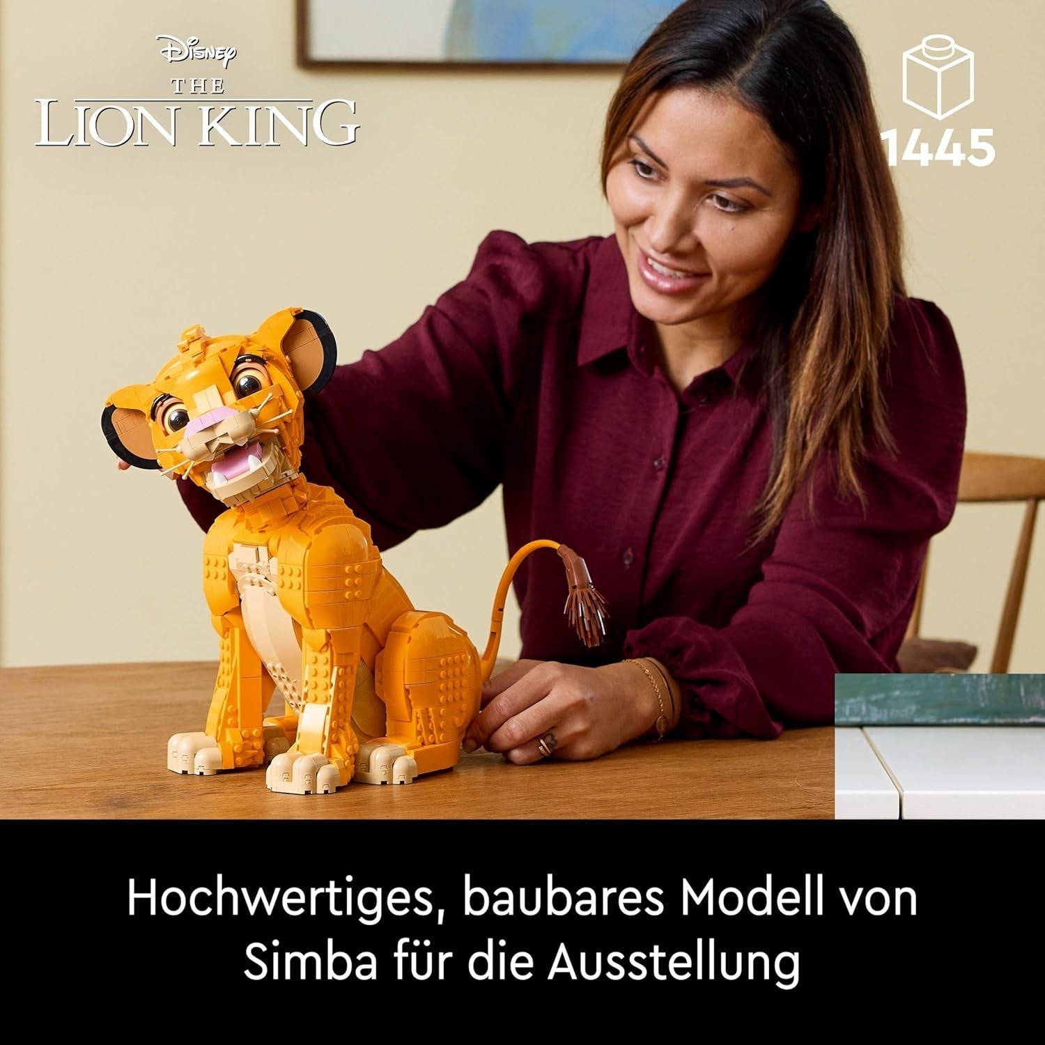 Lego Ç€ Disney Simba, den unge lejonkungen, byggleksak för insamling med kreativa djurfigurer, avkopplande aktivitet för vuxna, presentidé för kvinnor 43247 Byggset Besuche den LEGO-Store