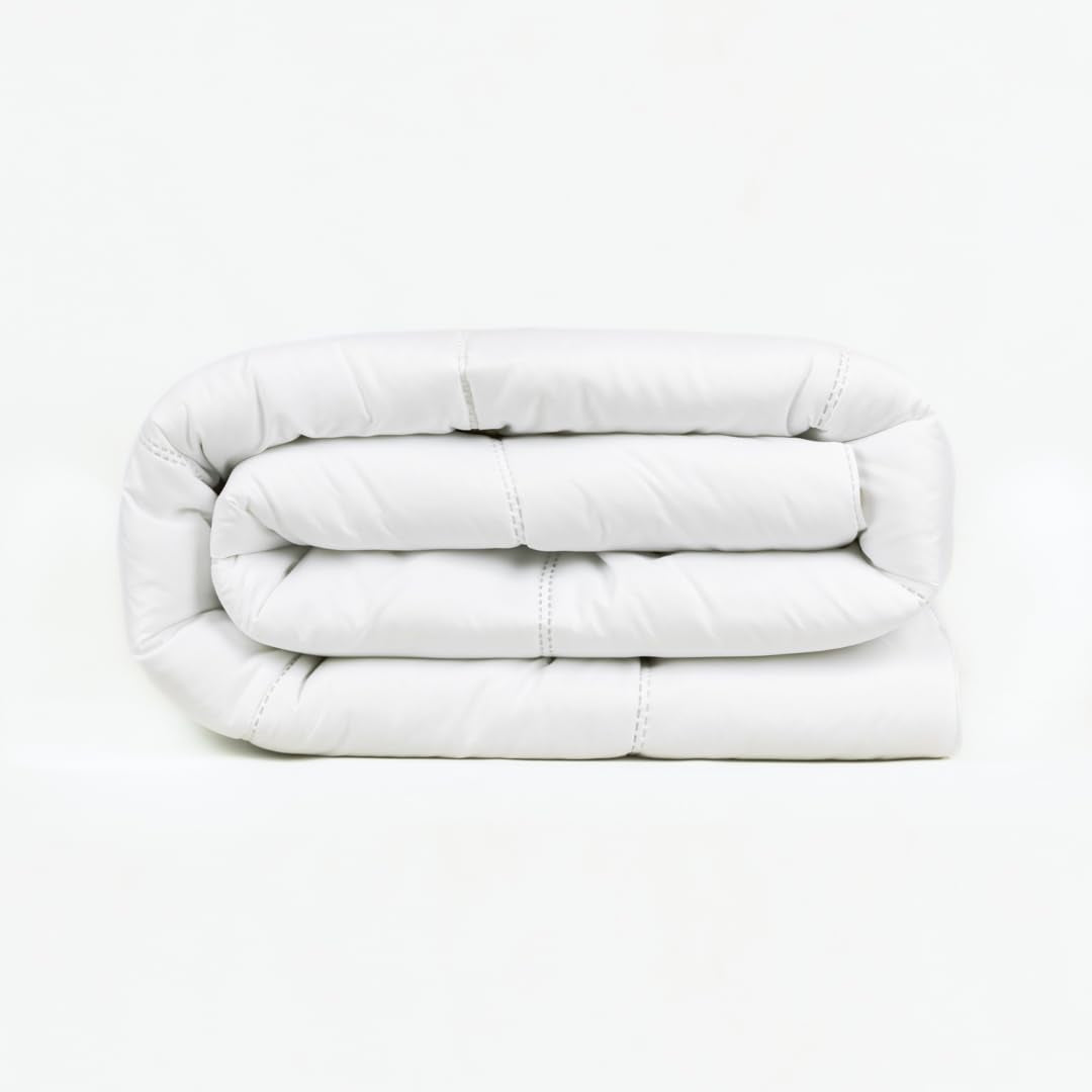 Täcke TRAMAS+ 200 Gr/M² för sängar gjorda av silikoniserade ihåliga fibrer - 150X220 Cm - Oeko Tex certifierad - Vit, mjuk, varm, minimalistisk - Säng 90 Cm Täcken och täcken Naty Shop 150X220 Cm