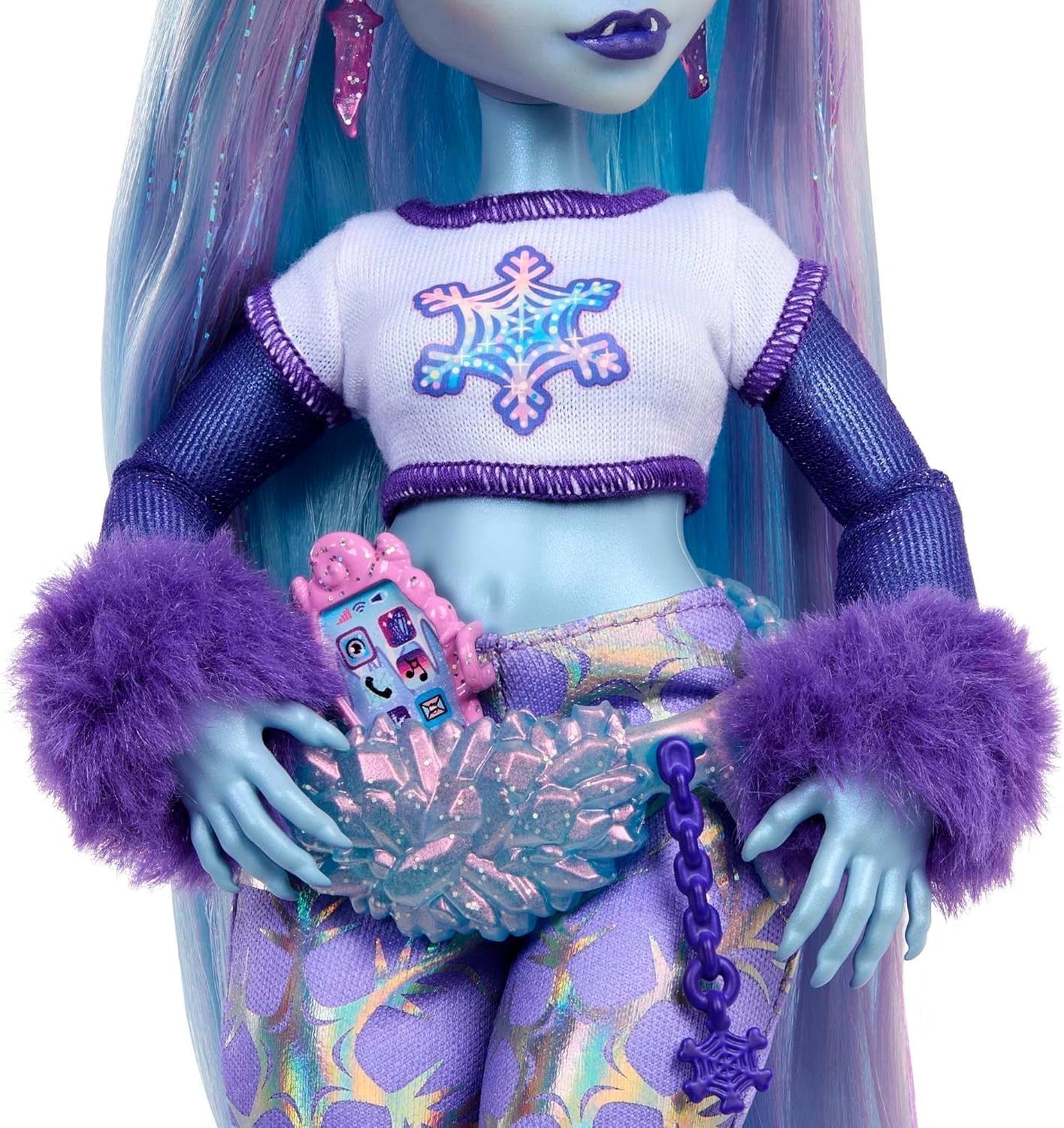 Monster High Abbey Bominable Yeti med Mammoth Pet och tillbehör - Spökliknande Snowflake Look för barn 4+, HNF64 Naty Shop Dolls