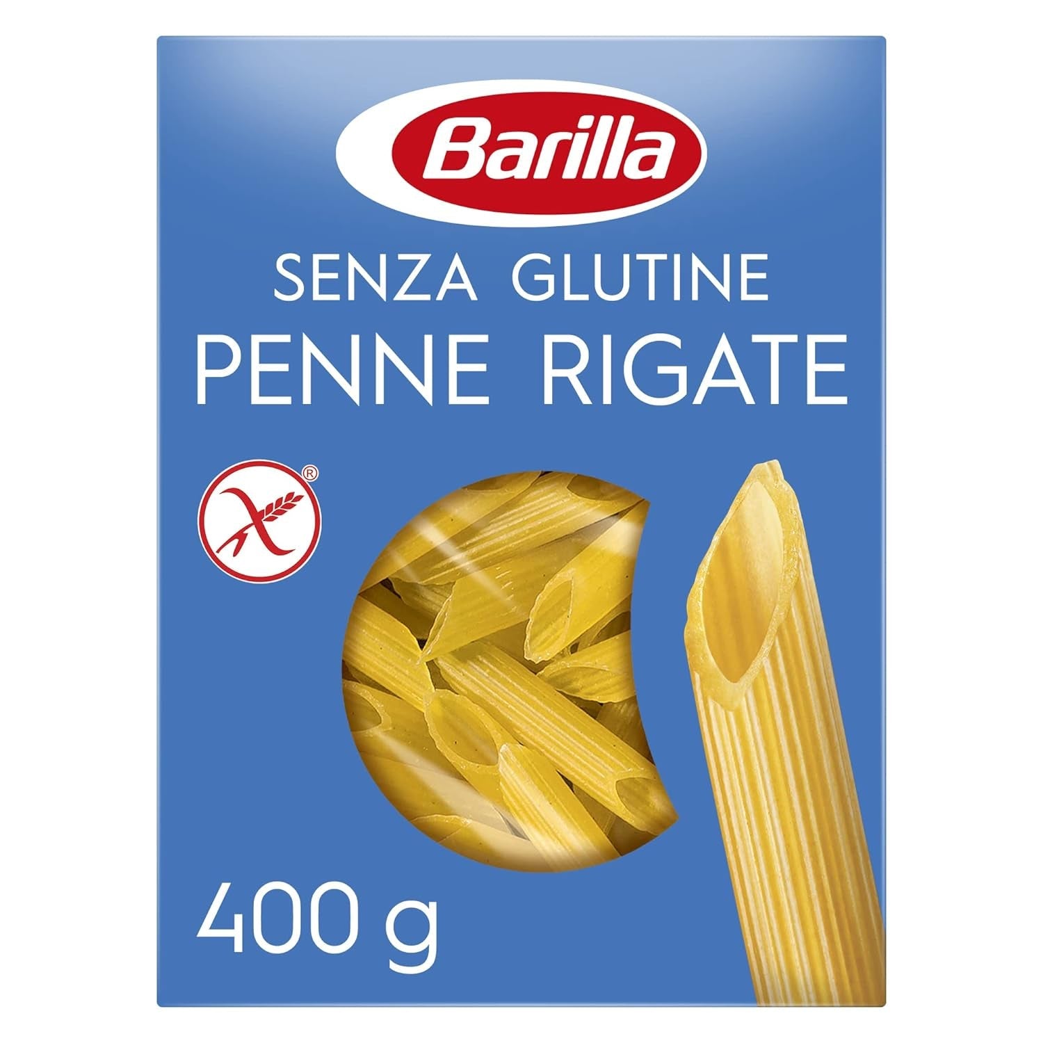 Penne Rigate Barilla glutenfri pasta, gjord av ris och majs – 1 paket (1 x 400g)