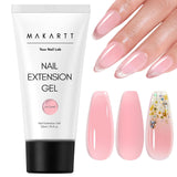 Makartt Poly Nail Extension Gel - 50 ML Extension Builder Akryl Poly Nägel Aufbaugel Extender Gel Für Gelnägel Für Nagelverlängerung, Nagelstärkung, Nail Art Dekoration(Transparent)