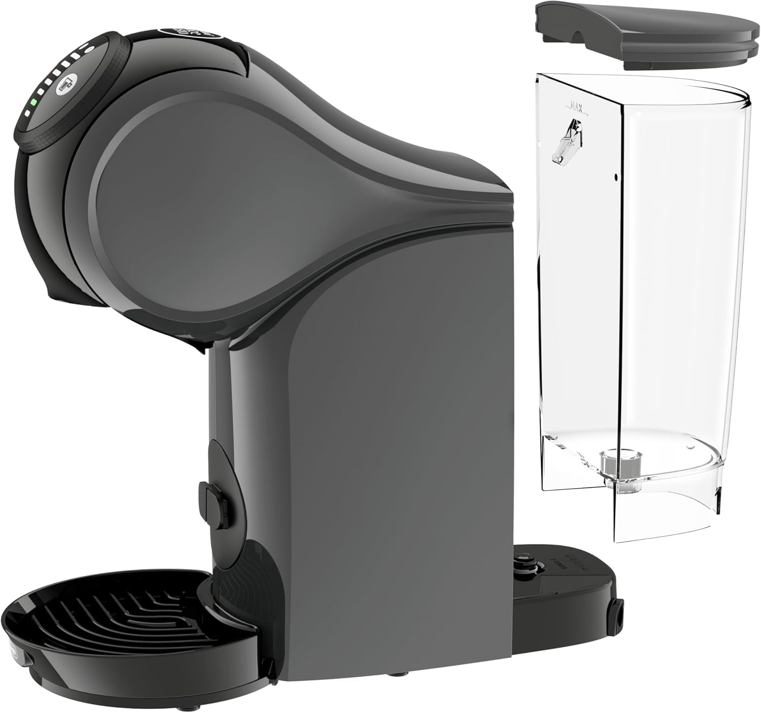 NESCAFÉ DOLCE GUSTO DeLonghi Dolce Gusto Genio S EDG226.A, Kapselespressomaskin inklusive 3 kapslar, kompakt design, justerbar droppbricka, 0,8 l, avtagbar vattentank, 1470 W, antracit