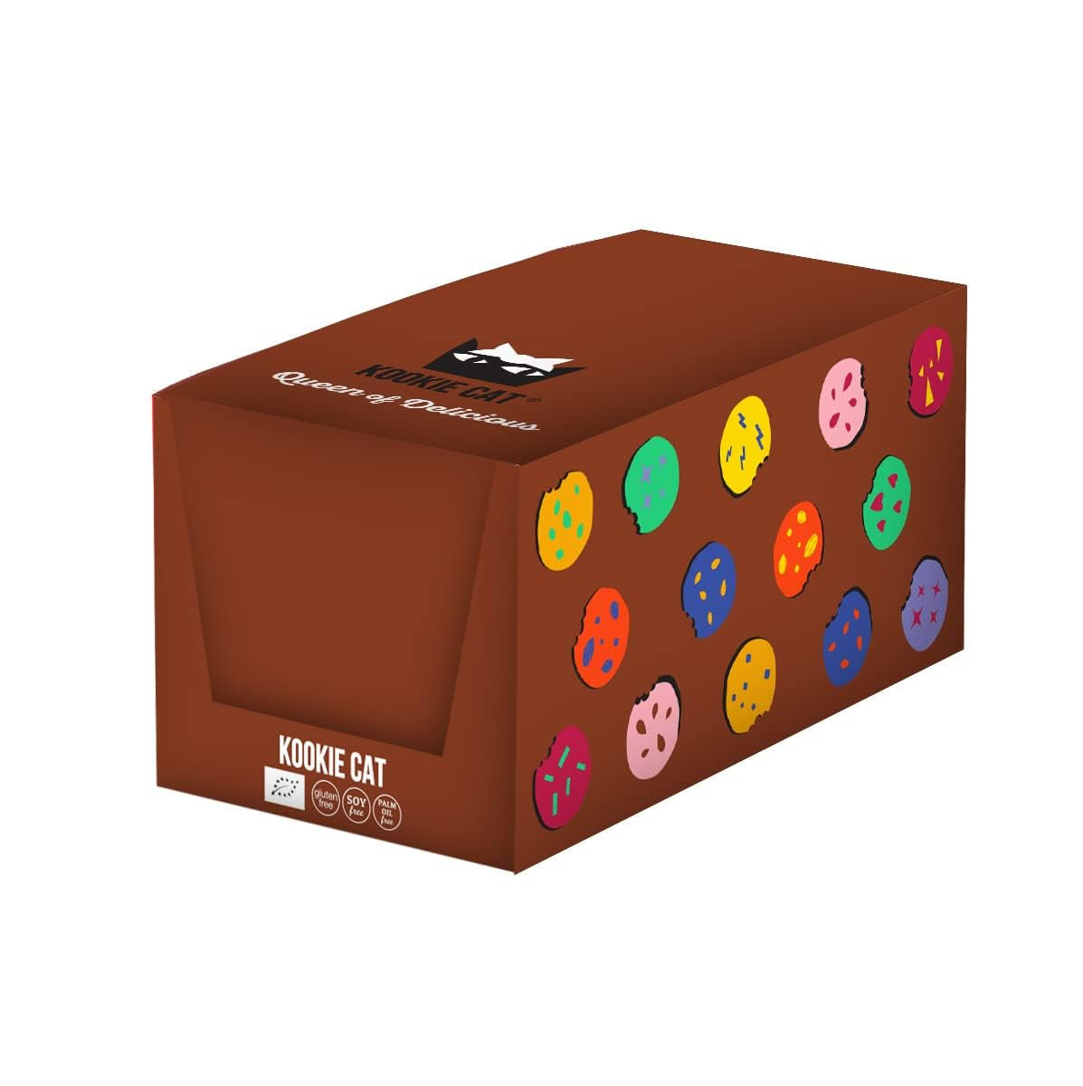 Dubbelnötchoklad - Vegansk, glutenfri, sojafri, ekologiska cashew- och havrekakor - 12 x 50 g multipack (förpackning med 2)