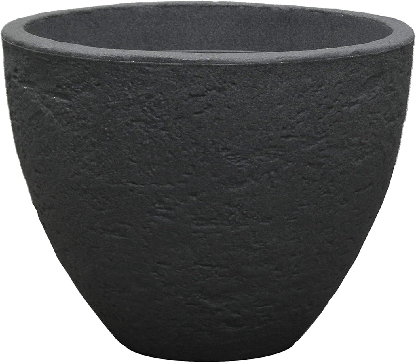 Dehner Stenkruka, Ø 40 cm, höjd ca. 31 cm, plast, antracit