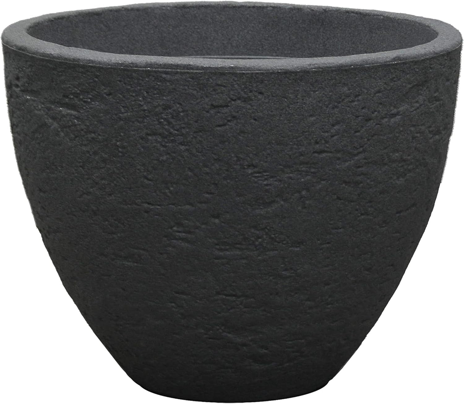 Dehner Stenkruka, Ø 40 cm, höjd ca. 31 cm, plast, antracit