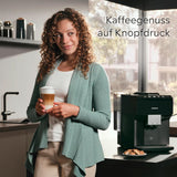 Siemens EQ500 klassisk automatisk espressomaskin, TFT färgskärm, 5 sorters kaffe och mjölk, dubbelkoppsfunktion, enkel rengöring, avtagbar bryggenhet, med mjölkslang, svart, TP511E19