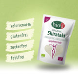 Bioasia Bio Shirataki Spaghetti – Nudeln aus aus Bio-Konjakmehl – ​​Mit niedrigem Kaloriengehalt – Zucker-, fett- och glutenfrei (1 x 270 g)