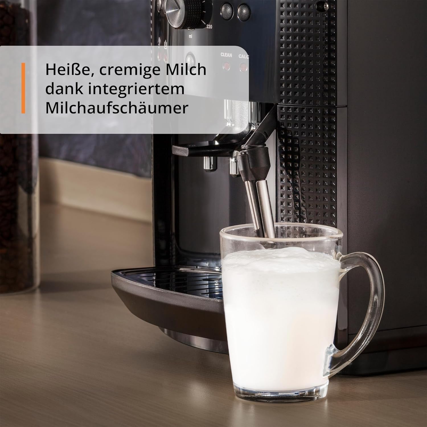 KRUPS Arabica Picto automatisk espressomaskin, kompakt design, lätt att använda, intuitivt justerbar vridreglage, mjölkskummare, 2-koppsfunktion, espressomaskin, svart, EA810870