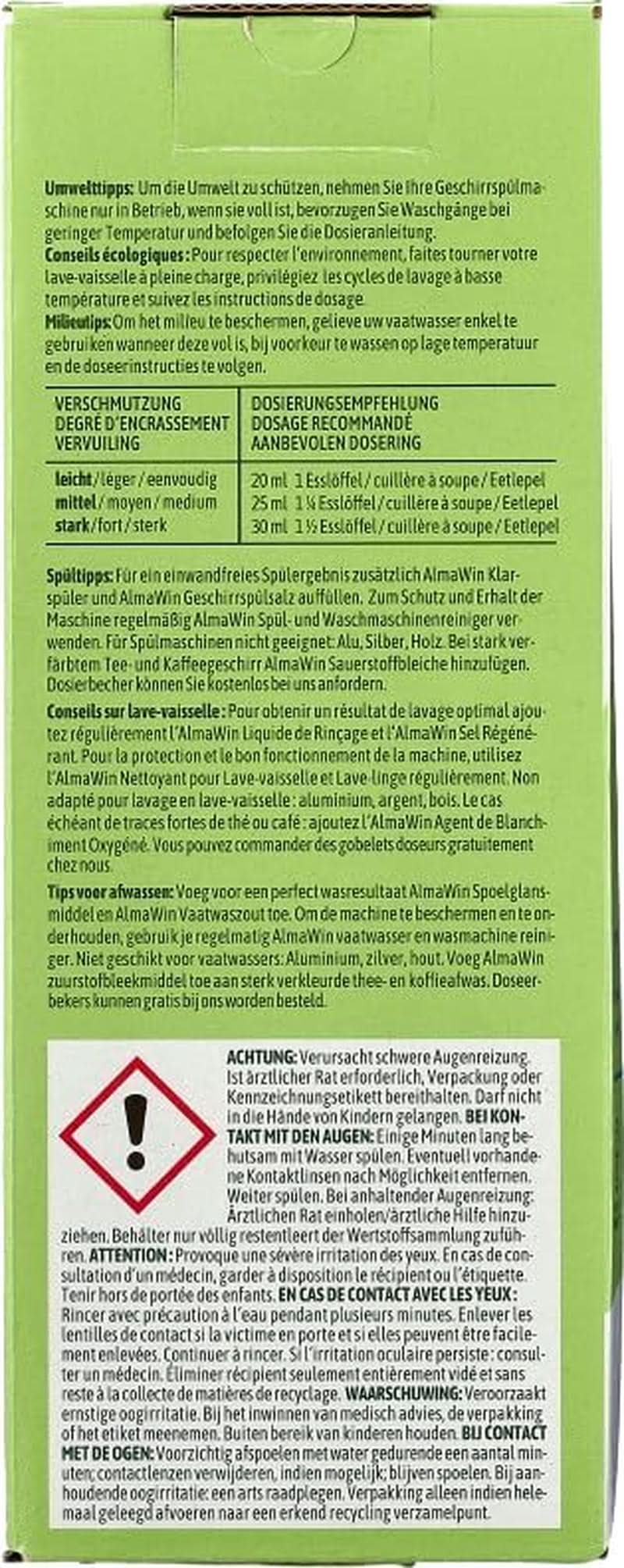 Almawin eco, diskmedel 2,8 kg, 112 tvättar, kan doseras för olika mängder disk Naty Shop
