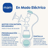 MAM 2 i 1 elektrisk och manuell bröstpump, direkt borttagning från flaska eller förvaringsbehållare, stimulering och borttagning, digital display Tillbehör Mat och amning Bebe Naty Shop