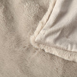 Boltze Storan filt (storlek 150X200 cm, beige färg, bekväm polyesterfilt, perfekt för kalla vinterkvällar, pälslook) 1015378 BOLTZE sängar och filtar