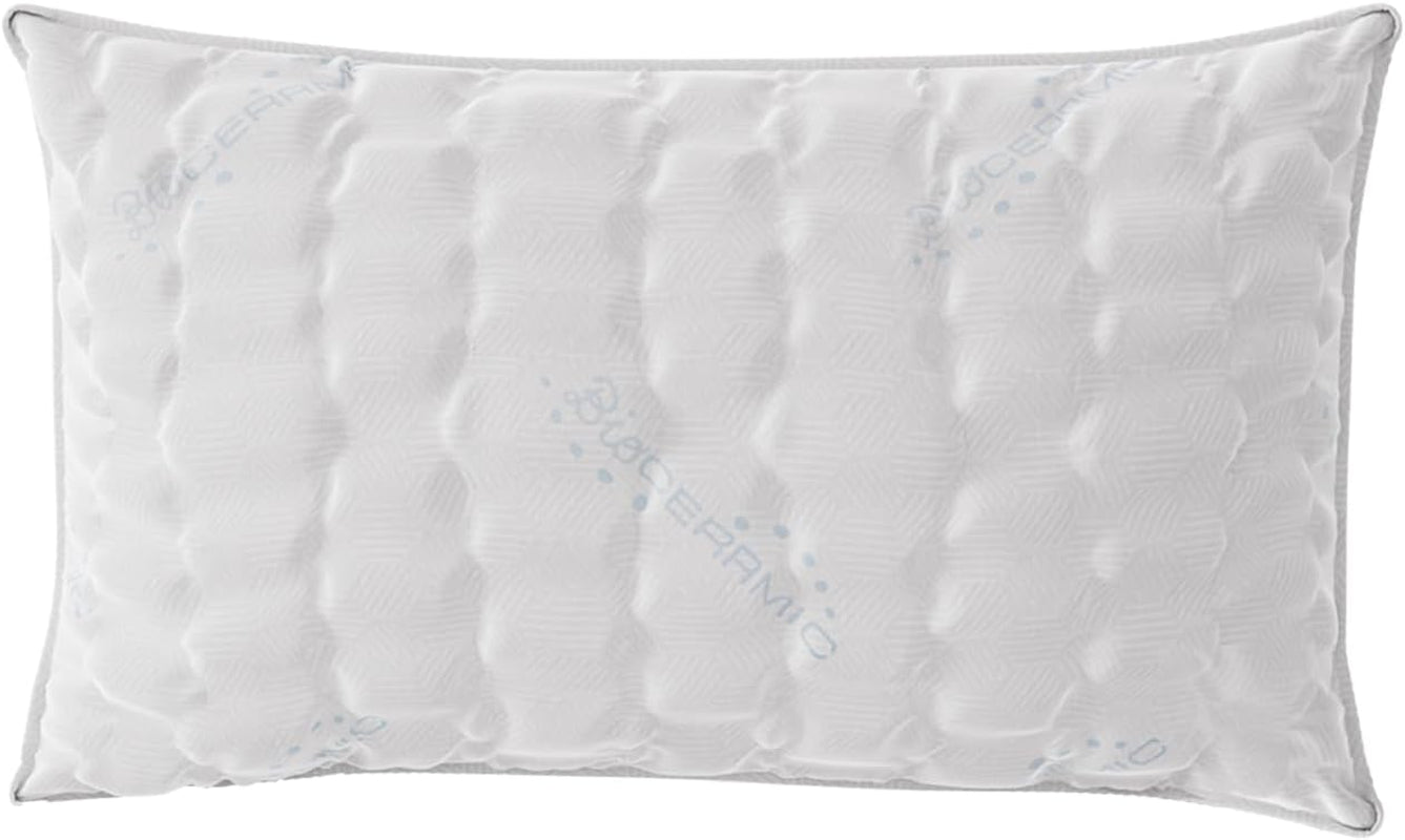 Italienska sängkläder MB Home Italia, kudde, biokeramik, ljusgrå, 45 x 75 cm Standardkuddar Naty Shop Biokeramik