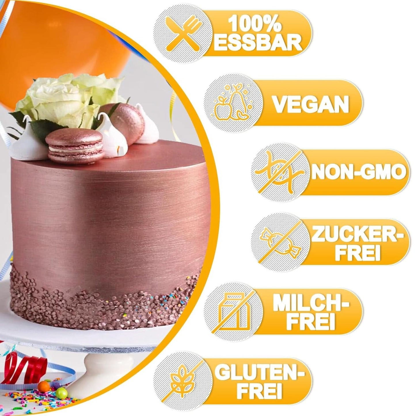 Ätbart glitter, set med 6 nyanser, 5 gram Glitter Naty Shop