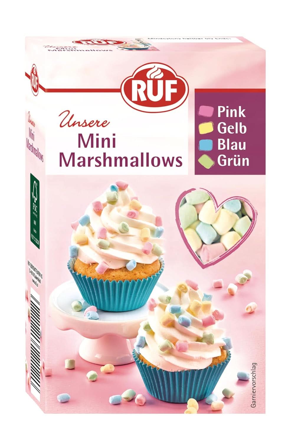 RUF Mini Marshmallows, pastellfärger, 45 gram Naty Shop Mini Marshmallows 45 gram