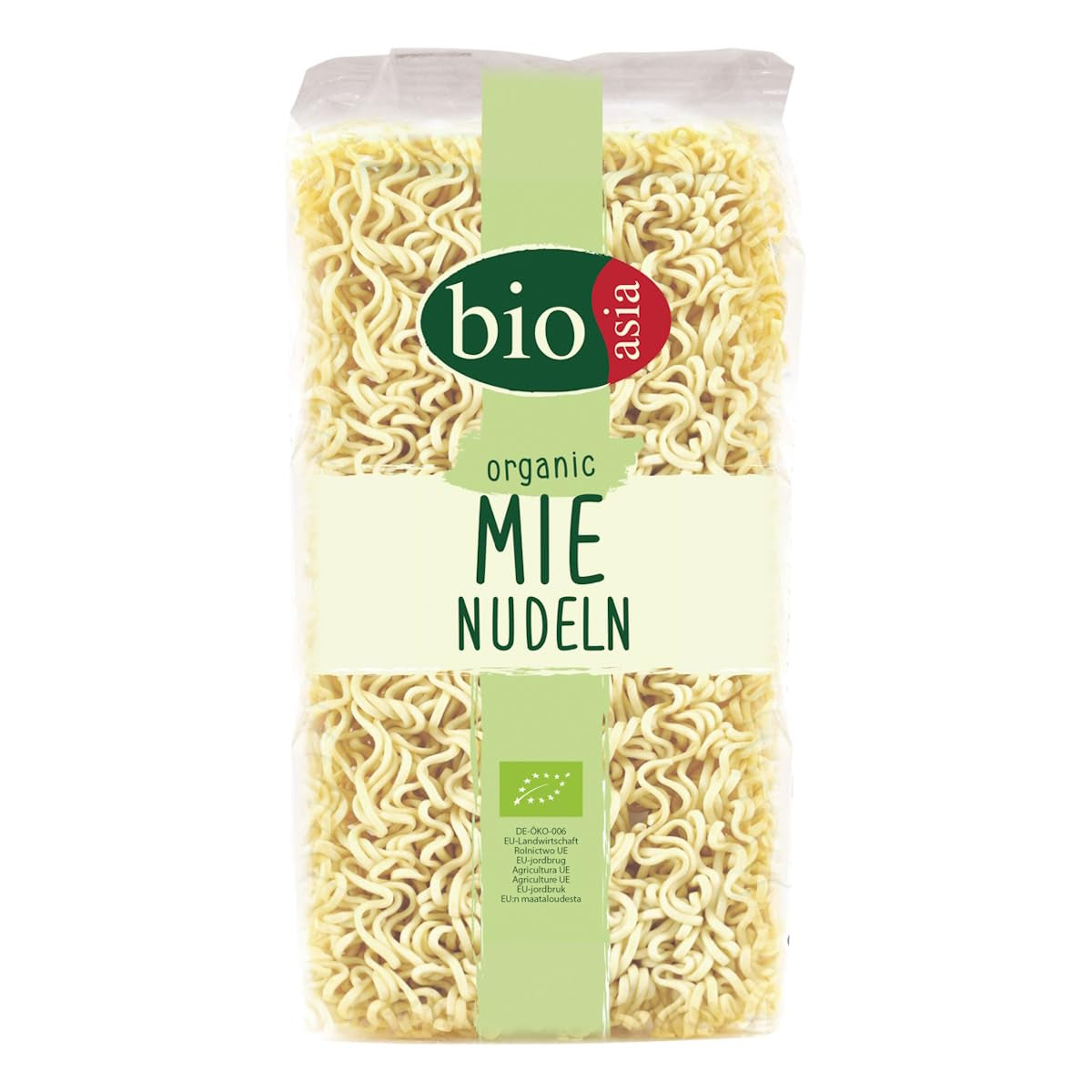 BIOASIA Organic Mie Nudlar, vetenudlar utan ägg, tillagade snabbt och enkelt, vegetariska (8 x 250 g)