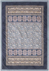 BASSETTI rutig bomull TORCELLO färg MÖRKBLÅ B1 storlek 135X190 Täcken och täcken Naty Shop silver 135X190