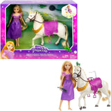 Disney Princess HMV99 - Rörlig Rapunzel docka och lektorn med kul runt om, 6 lekområden och 15 tillbehör, Inspirerad av Disney-filmen, Leksaker för 3 år gamla dockor Naty Shop Dolls Rapunzel the Horse
