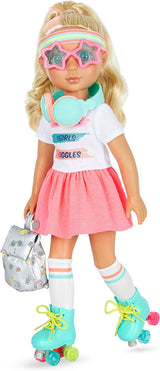Glitter Girls - Sunnie Dolls - Sunnie Articulated Doll 36cm - Blont hår och gröna ögon - Leksak för 3 år och uppåt