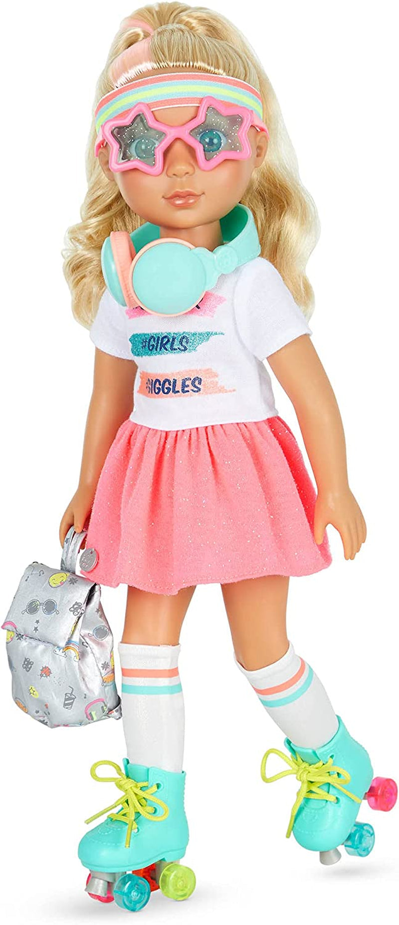 Glitter Girls - Sunnie Dolls - Sunnie Articulated Doll 36cm - Blont hår och gröna ögon - Leksak för 3 år och uppåt