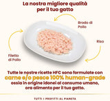 almo nature HFC Natural - Våtfoder för katter - med kyckling - Mänsklig kvalitet, Glutenfri, Monoprotein - 55g, förpackning om 6
