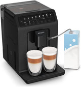 Krups EA897B Evidence ECOdesign automatisk espressomaskin, automatisk espresso- och cappuccinofunktion, Quattro Force-teknik, entrycksmjölkkoppar, 8 förinställningar, mjölksystem, 1450W