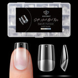 Modelones Nail Tips 510 Pieces - Heltäckande Nail Tips Set, Gel Tips Set, Pre-Polish PMMA Resin Nail Tips, Konstgjorda naglar för lim på Nail Art DIY, Short Squoval