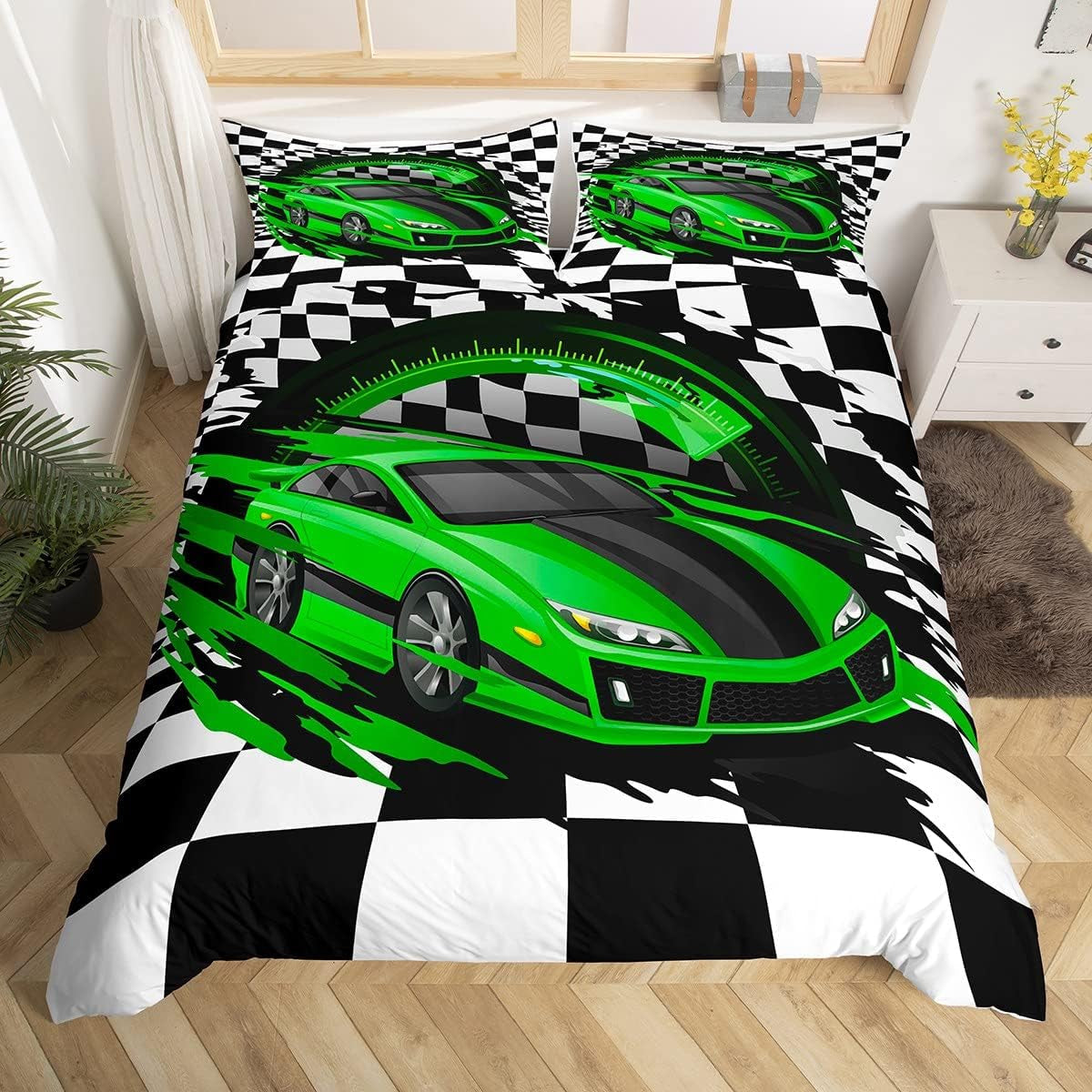 Jungen Cartoon Auto Bedtuchen Set 135X200,Kinder Bau Fahrzeuge Tröster Abdeckung Für Kind Kleinkind Teens,Dinosaurier Bettbezug,Traktor Maschinerie Bagger Bettdecke Abdeckung,Lkw Autos Bedtuchen Naty Shop Multi 10 220*240+80*80*