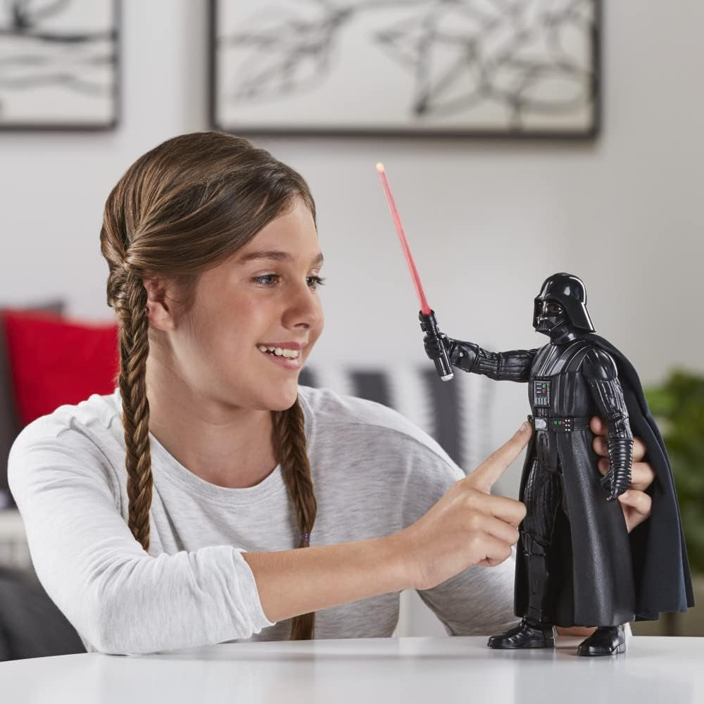 Star Wars Galactic Action Darth Vader, 30 cm stor interaktiv elektronisk actionfigur, barnleksak 4+ actionfigurer Naty Shop