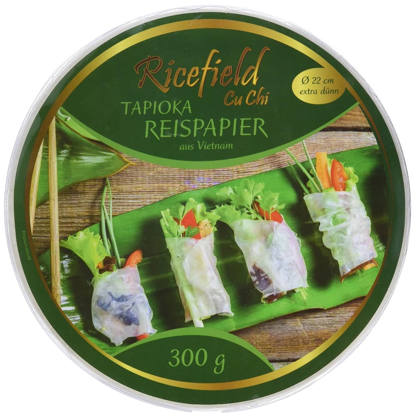 Ricefield Tapioka Rispapper Runt 22cm Premium Quality 300g